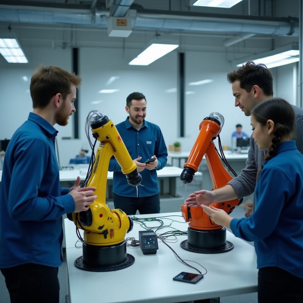 Robotik laboratuvarında uygulamalı eğitim